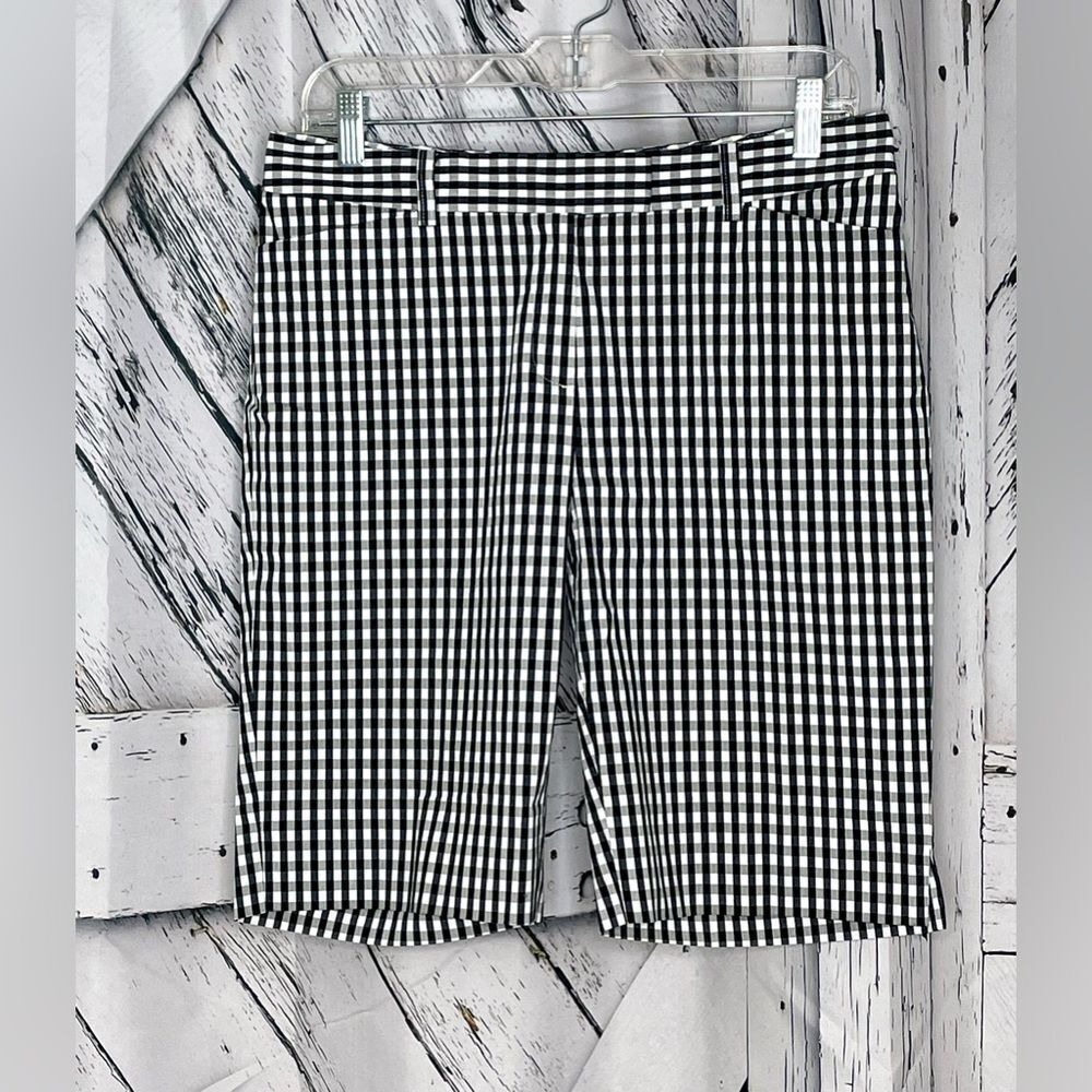 BROOKS BROTHERS black & whiteβcheck Bermuda shorts 4
